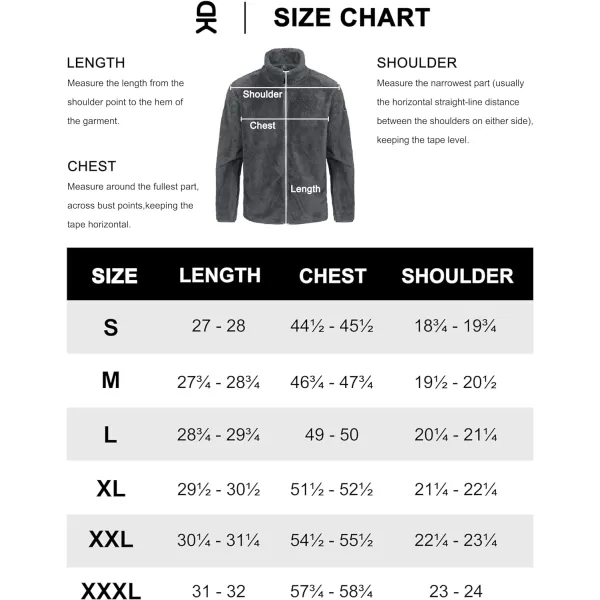 Little Donkey Andy Men's Fleece Jacket, Full Zip Insulation Winter Coat Long Sleeve