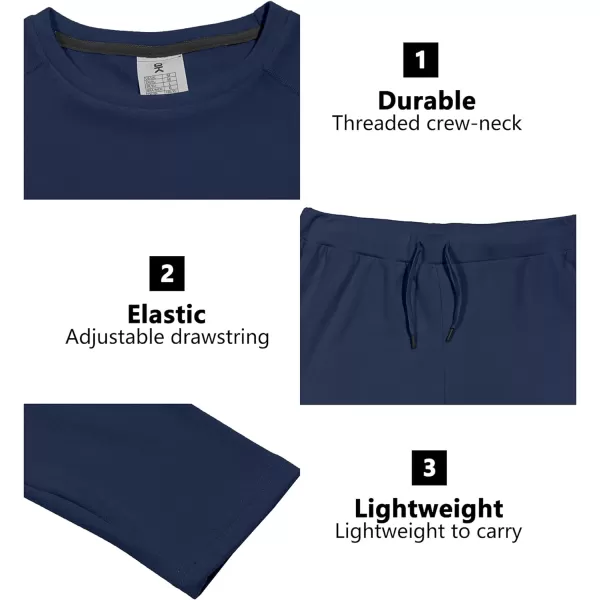 Little Donkey Andy Men's Fleece Lined Thermals Underwear Base Layer Set Long Johns Top Bottom Cold Weather
