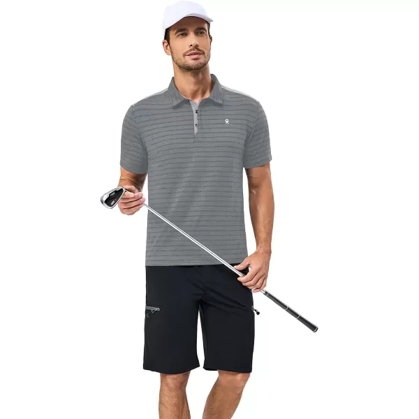 Little Donkey Andy Men's Golf Short Sleeve Polo Shirt with Quick Dry Stretch