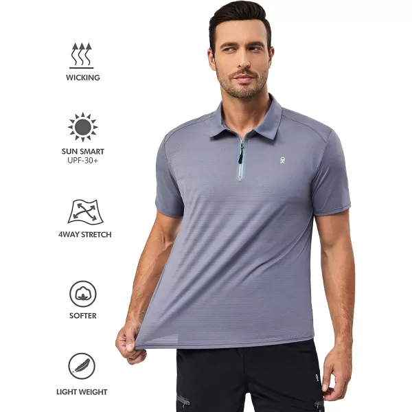 Little Donkey Andy Men's Golf Short Sleeve Polo Shirt with Quick Dry Stretch