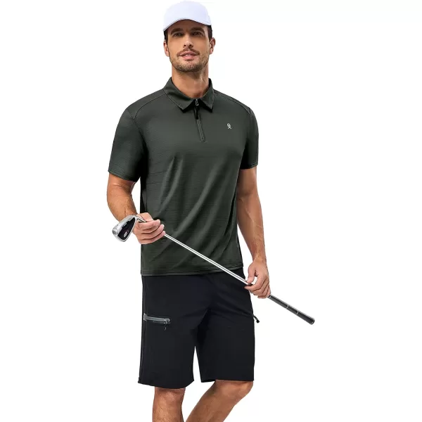 Little Donkey Andy Men's Golf Short Sleeve Polo Shirt with Quick Dry Stretch