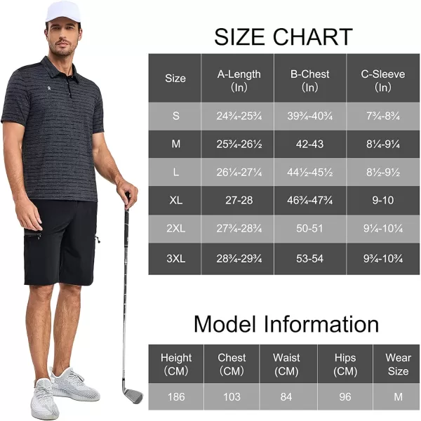 Little Donkey Andy Men's Golf Short Sleeve Polo Shirt with Quick Dry Stretch