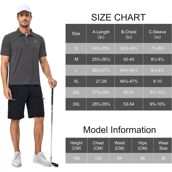 Little Donkey Andy Men's Golf Short Sleeve Polo Shirt with Quick Dry Stretch