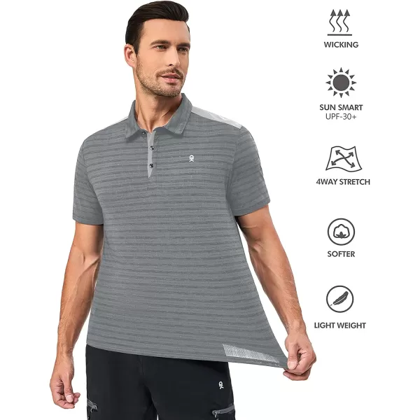 Little Donkey Andy Men's Golf Short Sleeve Polo Shirt with Quick Dry Stretch