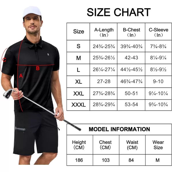 Little Donkey Andy Men's Golf Short Sleeve Polo Shirt with Quick Dry Stretch