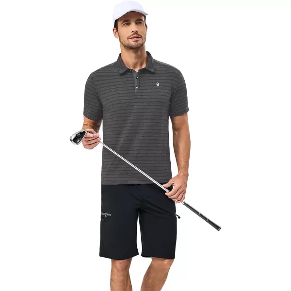 Little Donkey Andy Men's Golf Short Sleeve Polo Shirt with Quick Dry Stretch