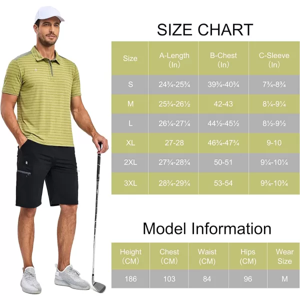 Little Donkey Andy Men's Golf Short Sleeve Polo Shirt with Quick Dry Stretch