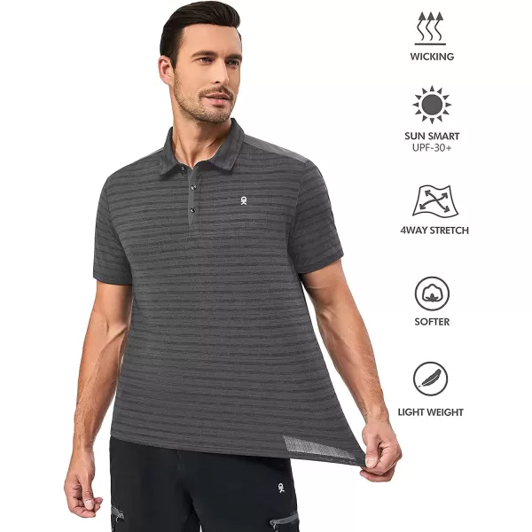 Little Donkey Andy Men's Golf Short Sleeve Polo Shirt with Quick Dry Stretch