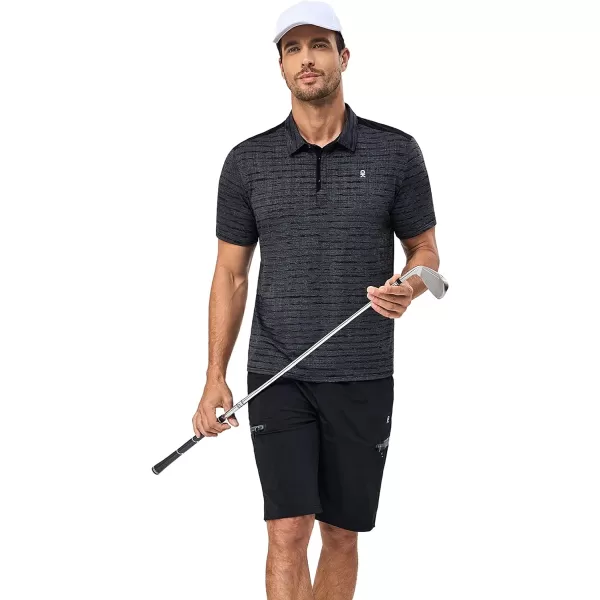 Little Donkey Andy Men's Golf Short Sleeve Polo Shirt with Quick Dry Stretch