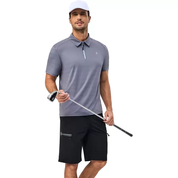 Little Donkey Andy Men's Golf Short Sleeve Polo Shirt with Quick Dry Stretch