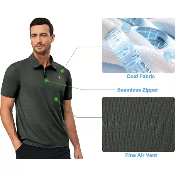 Little Donkey Andy Men's Golf Short Sleeve Polo Shirt with Quick Dry Stretch