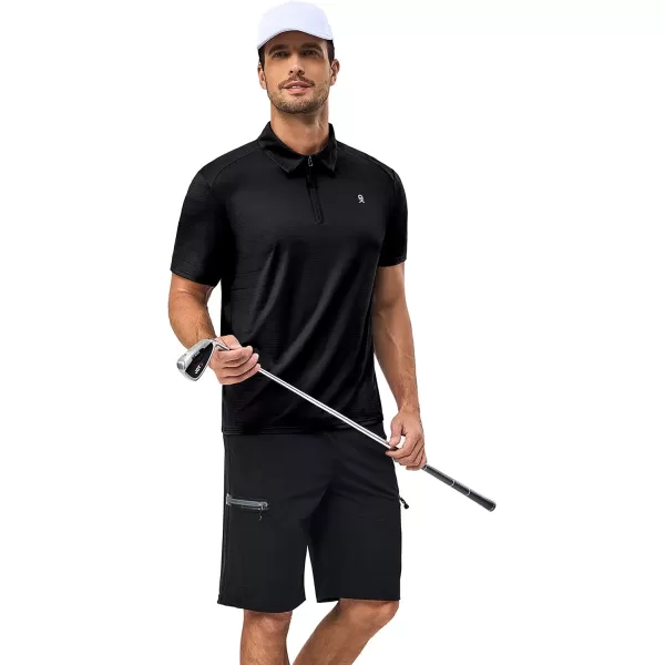 Little Donkey Andy Men's Golf Short Sleeve Polo Shirt with Quick Dry Stretch