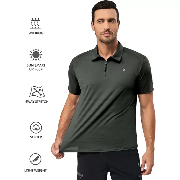 Little Donkey Andy Men's Golf Short Sleeve Polo Shirt with Quick Dry Stretch