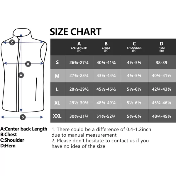 Little Donkey Andy Men's Lightweight Golf Vest,Windproof Softshell Vests Outerwear, Sleeveless Jacket for Running Hiking