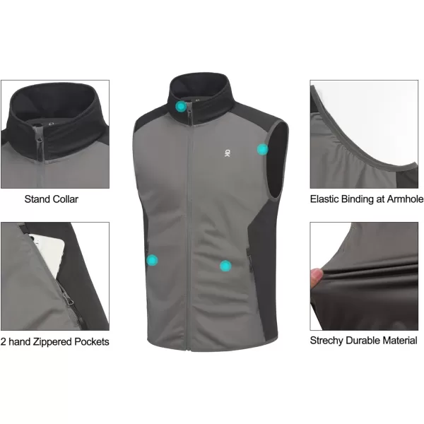 Little Donkey Andy Men's Lightweight Golf Vest,Windproof Softshell Vests Outerwear, Sleeveless Jacket for Running Hiking
