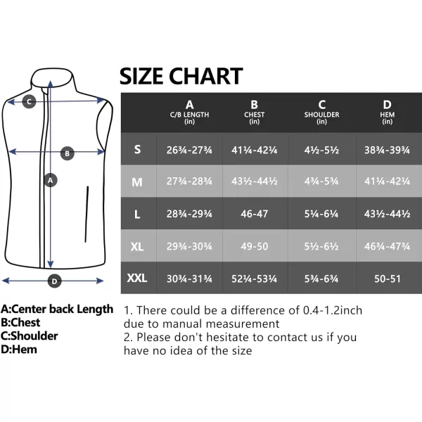 Little Donkey Andy Men's Lightweight Golf Vest,Windproof Softshell Vests Outerwear, Sleeveless Jacket for Running Hiking