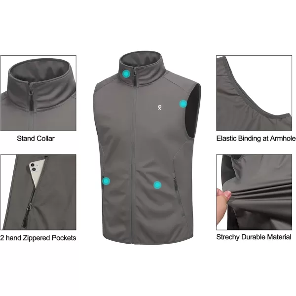 Little Donkey Andy Men's Lightweight Golf Vest,Windproof Softshell Vests Outerwear, Sleeveless Jacket for Running Hiking