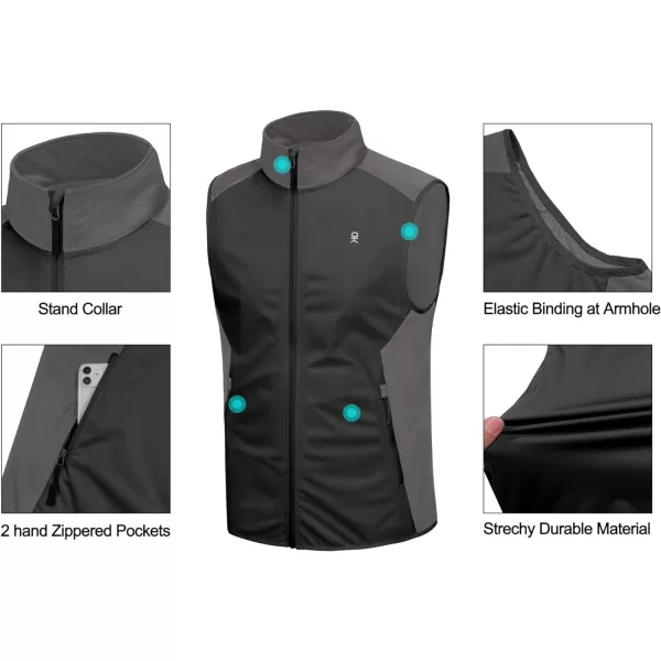 Little Donkey Andy Men's Lightweight Golf Vest,Windproof Softshell Vests Outerwear, Sleeveless Jacket for Running Hiking