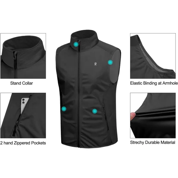 Little Donkey Andy Men's Lightweight Golf Vest,Windproof Softshell Vests Outerwear, Sleeveless Jacket for Running Hiking
