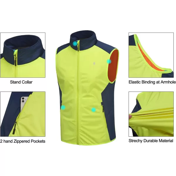 Little Donkey Andy Men's Lightweight Golf Vest,Windproof Softshell Vests Outerwear, Sleeveless Jacket for Running Hiking
