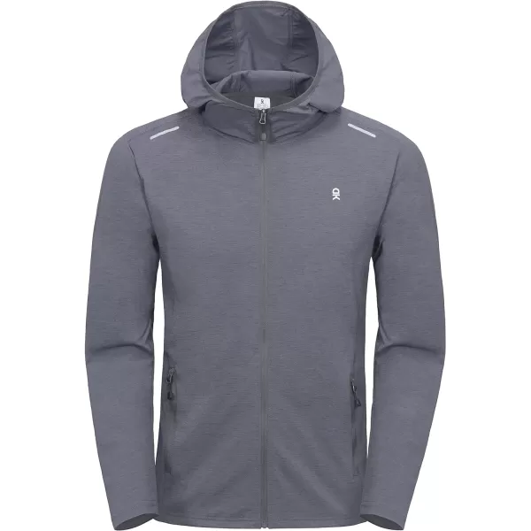 Little Donkey Andy Men's Lightweight Quick Dry Full Zip Hooded Jacket Sun Protection Breathable for Golf Hiking Running