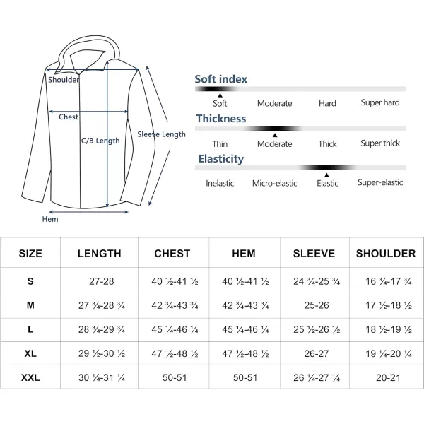 Little Donkey Andy Men's Lightweight Quick Dry Full Zip Hooded Jacket Sun Protection Breathable for Golf Hiking Running
