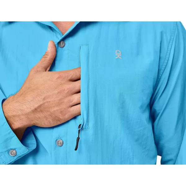 Little Donkey Andy Men's Lightweight Quick Dry Shirts for Hiking Travel Fishing Long Sleeve UPF50 Cargo Pockets