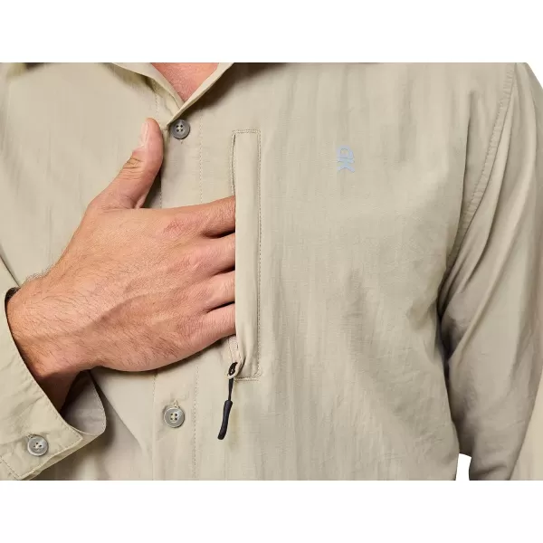 Little Donkey Andy Men's Lightweight Quick Dry Shirts for Hiking Travel Fishing Long Sleeve UPF50 Cargo Pockets