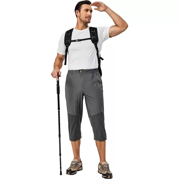 Little Donkey Andy Men's Quick Dry 3/4 Pants Capri Shorts Lightweight Hiking Running Travel Casual