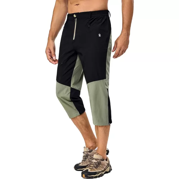 Little Donkey Andy Men's Quick Dry 3/4 Pants Capri Shorts Lightweight Hiking Running Travel Casual