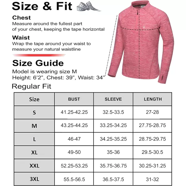Little Donkey Andy Men's Quick-Dry Active Sports Shirts 1/4 Zip Long Sleeve Running Pullover Tops UPF 50+ Outdoor Sweatshirt
