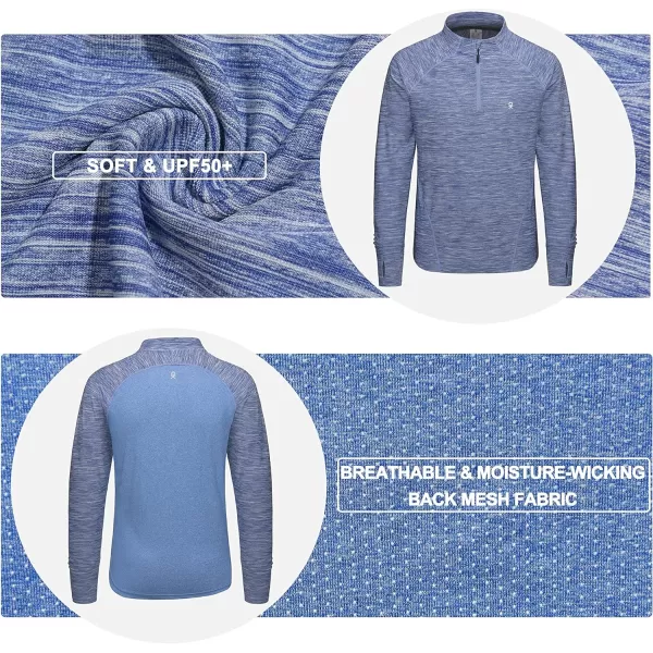 Little Donkey Andy Men's Quick-Dry Active Sports Shirts 1/4 Zip Long Sleeve Running Pullover Tops UPF 50+ Outdoor Sweatshirt