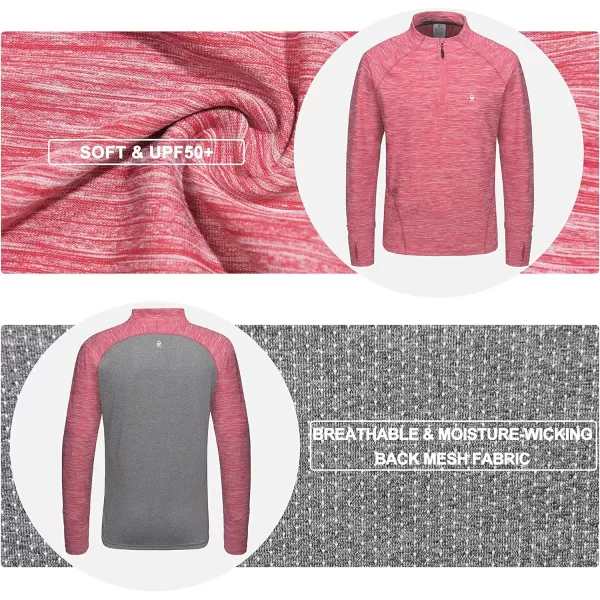 Little Donkey Andy Men's Quick-Dry Active Sports Shirts 1/4 Zip Long Sleeve Running Pullover Tops UPF 50+ Outdoor Sweatshirt
