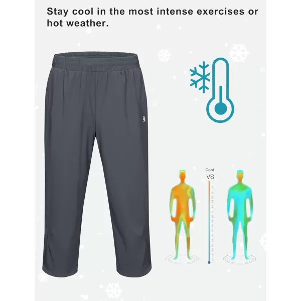 Little Donkey Andy Men's Quick Dry Capri Pants, Stretch Lightweight Summer Crop Pants Below Knee for Hiking, Jogging