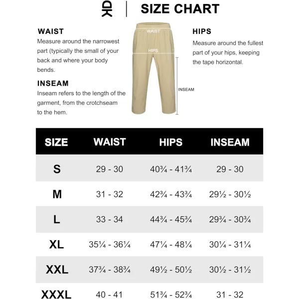 Little Donkey Andy Men's Quick Dry Capri Pants, Stretch Lightweight Summer Crop Pants Below Knee for Hiking, Jogging