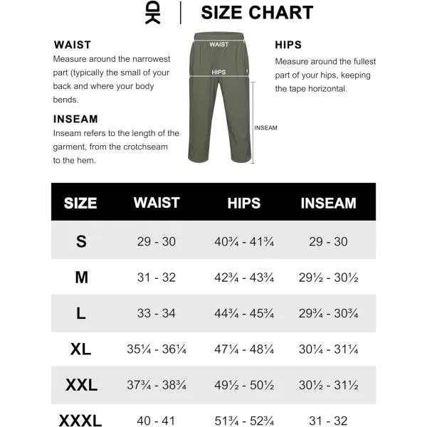 Little Donkey Andy Men's Quick Dry Capri Pants, Stretch Lightweight Summer Crop Pants Below Knee for Hiking, Jogging