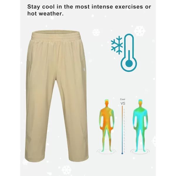 Little Donkey Andy Men's Quick Dry Capri Pants, Stretch Lightweight Summer Crop Pants Below Knee for Hiking, Jogging