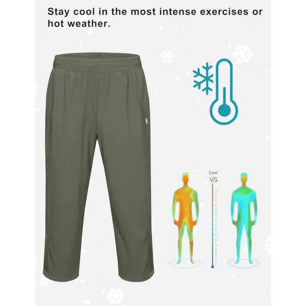 Little Donkey Andy Men's Quick Dry Capri Pants, Stretch Lightweight Summer Crop Pants Below Knee for Hiking, Jogging