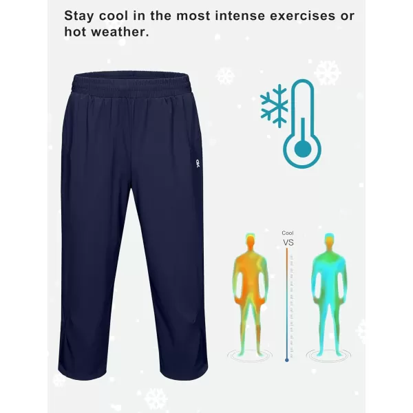 Little Donkey Andy Men's Quick Dry Capri Pants, Stretch Lightweight Summer Crop Pants Below Knee for Hiking, Jogging