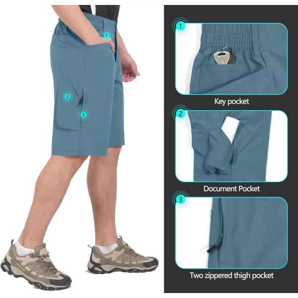 Little Donkey Andy Men's Quick Dry Shorts for Hiking Walking Work, Multi-Pockets Moisture-Wicking