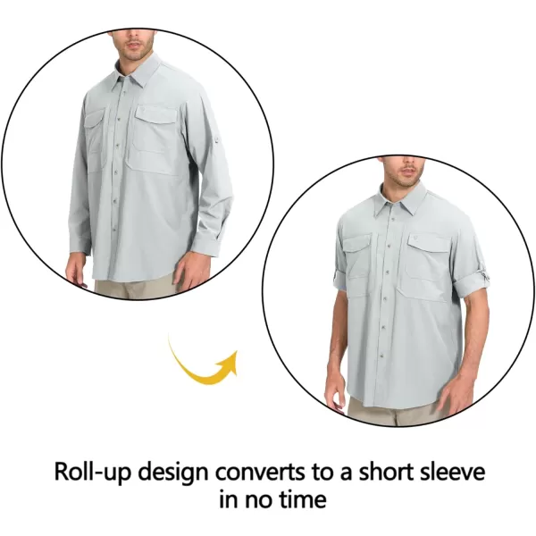 Little Donkey Andy Men's Quick-Dry Stretch Long Sleeve Shirt for Hiking, Travel