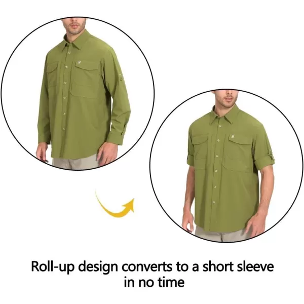 Little Donkey Andy Men's Quick-Dry Stretch Long Sleeve Shirt for Hiking, Travel