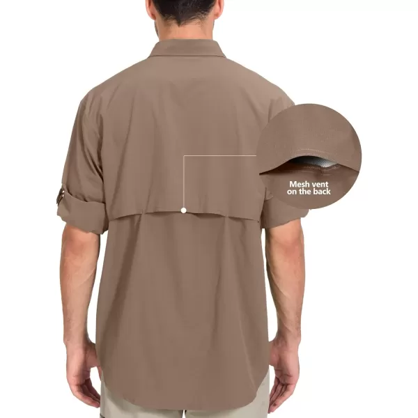 Little Donkey Andy Men's Quick-Dry Stretch Long Sleeve Shirt for Hiking, Travel