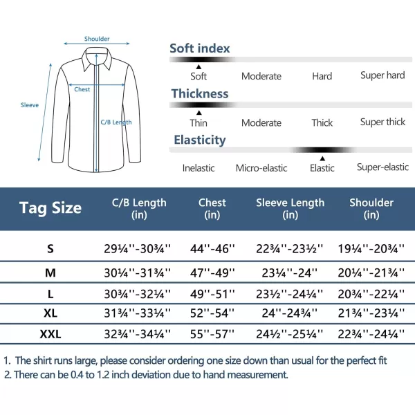 Little Donkey Andy Men's Quick-Dry Stretch Long Sleeve Shirt for Hiking, Travel