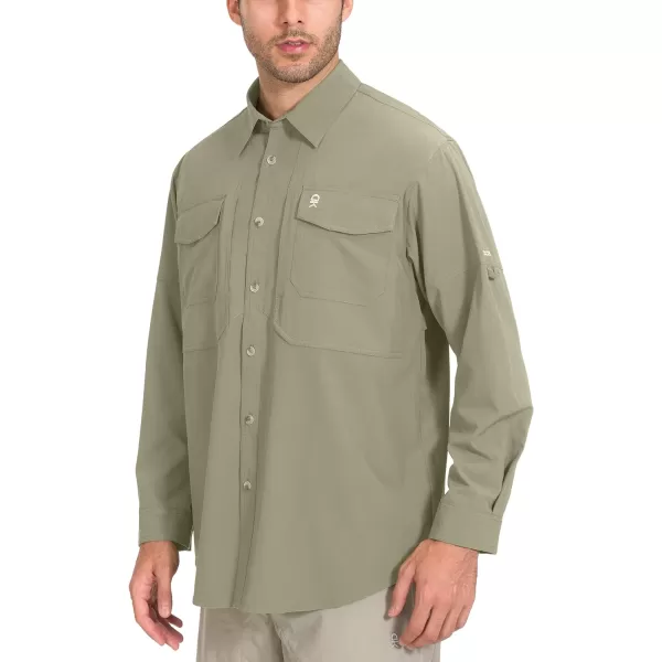 Little Donkey Andy Men's Quick-Dry Stretch Long Sleeve Shirt for Hiking, Travel