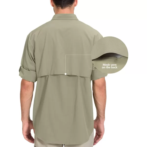 Little Donkey Andy Men's Quick-Dry Stretch Long Sleeve Shirt for Hiking, Travel