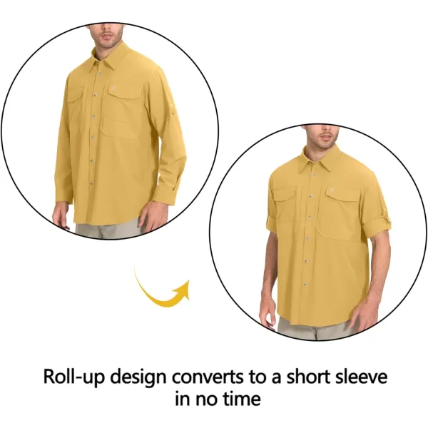 Little Donkey Andy Men's Quick-Dry Stretch Long Sleeve Shirt for Hiking, Travel