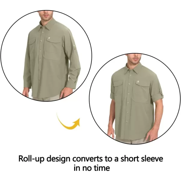 Little Donkey Andy Men's Quick-Dry Stretch Long Sleeve Shirt for Hiking, Travel