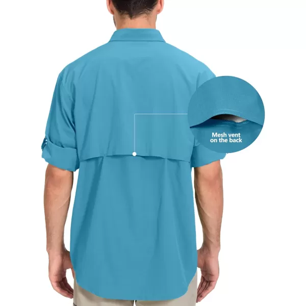 Little Donkey Andy Men's Quick-Dry Stretch Long Sleeve Shirt for Hiking, Travel