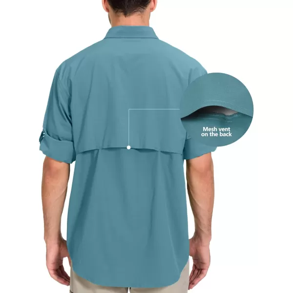 Little Donkey Andy Men's Quick-Dry Stretch Long Sleeve Shirt for Hiking, Travel